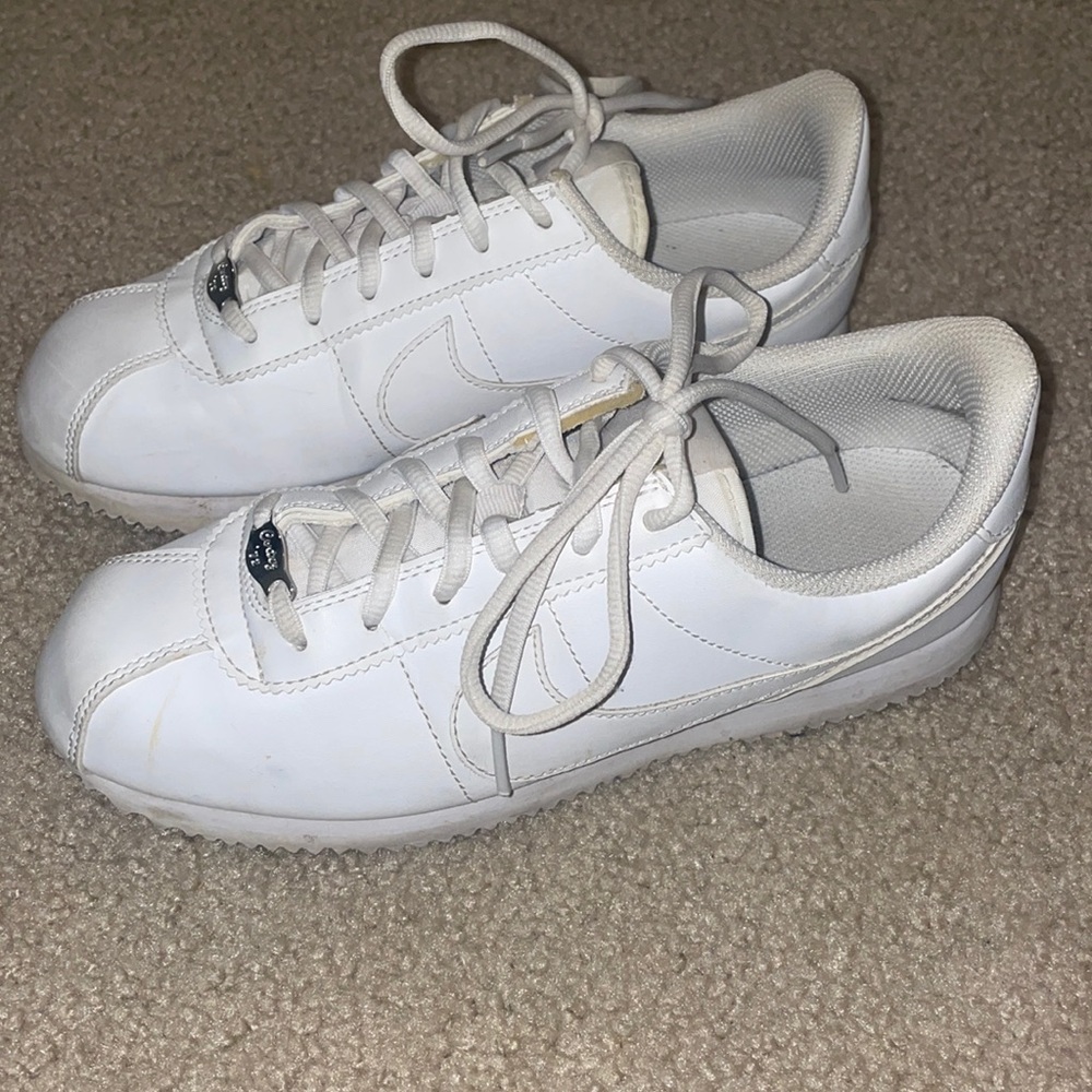 White Nike Cortez. Used.